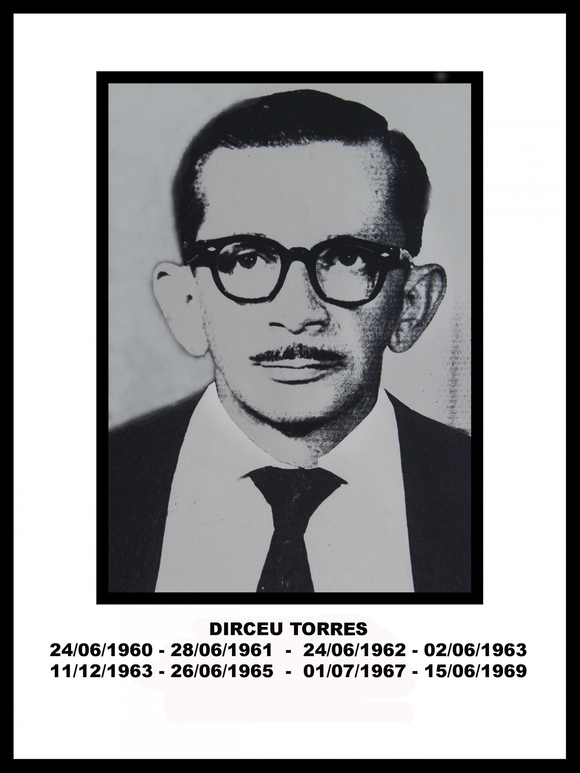Retrato oficial de Dirceu Torres — Venerável Mestre